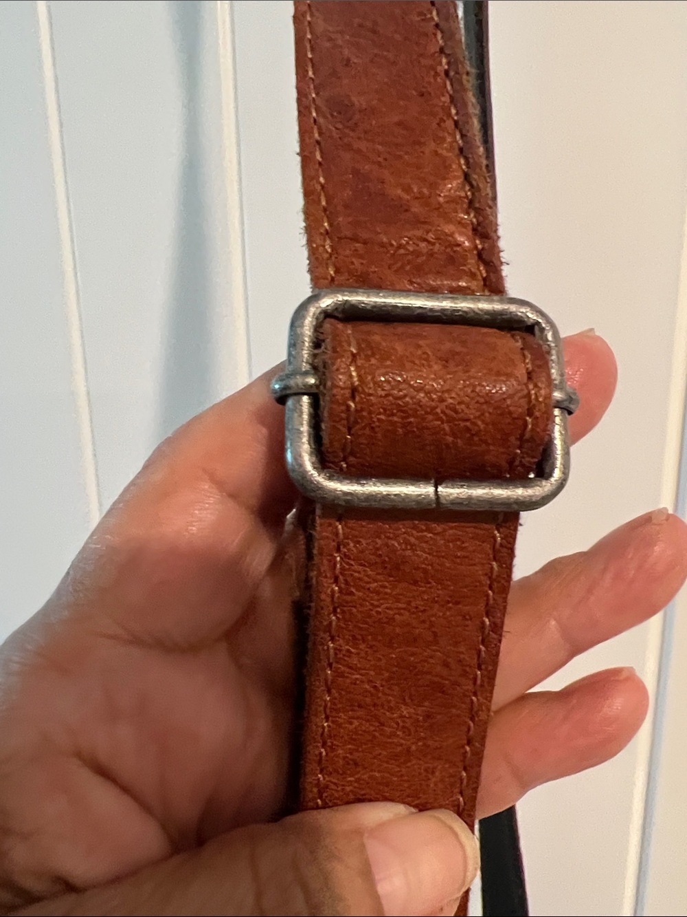 Jack George women brown leather crossbody bag. - Picture 12 of 14